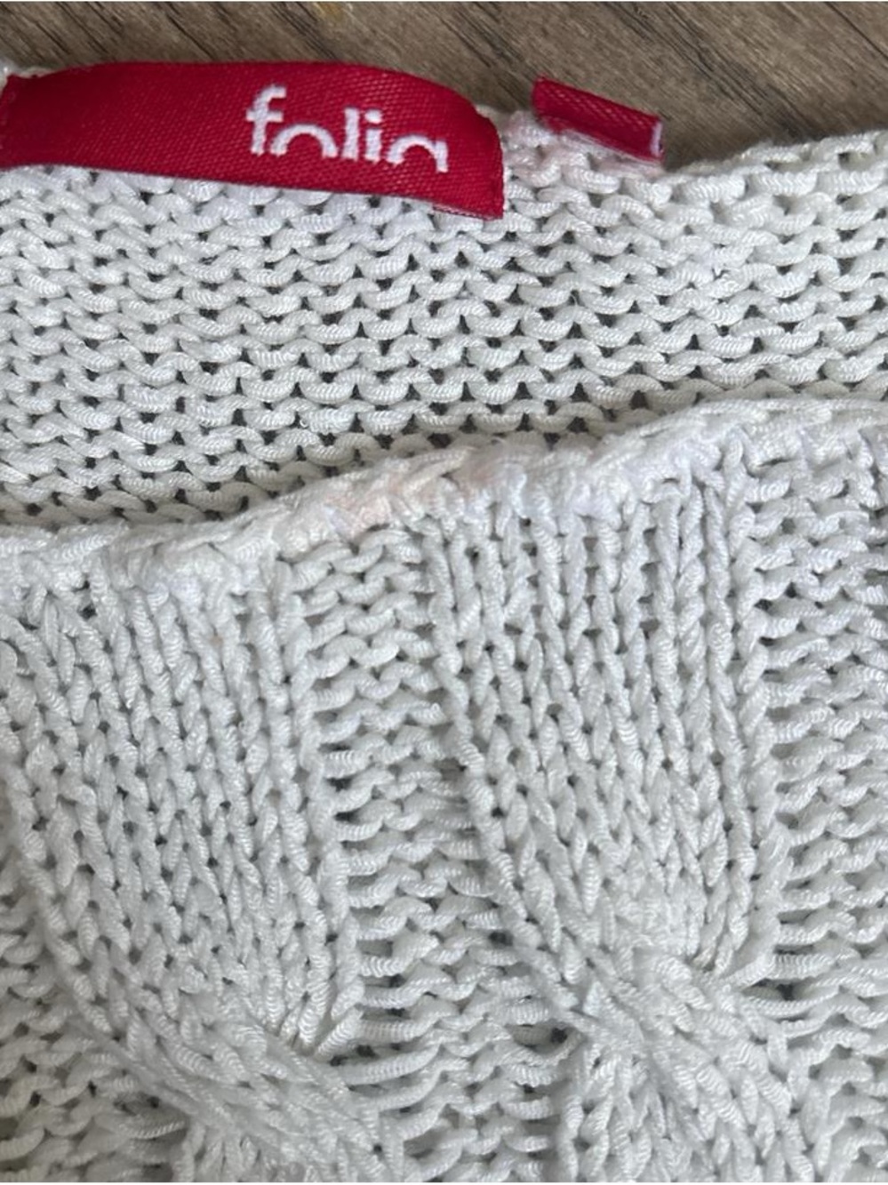 White Cable Knit Sweater - Picture 4 of 4